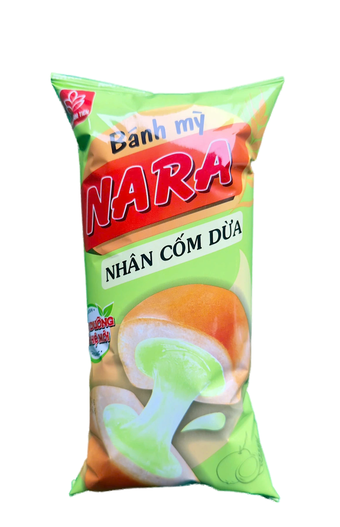 Bao bì bánh mỳ Nara nhân cốm dừa trong ảnh sản phẩm được cung cấp