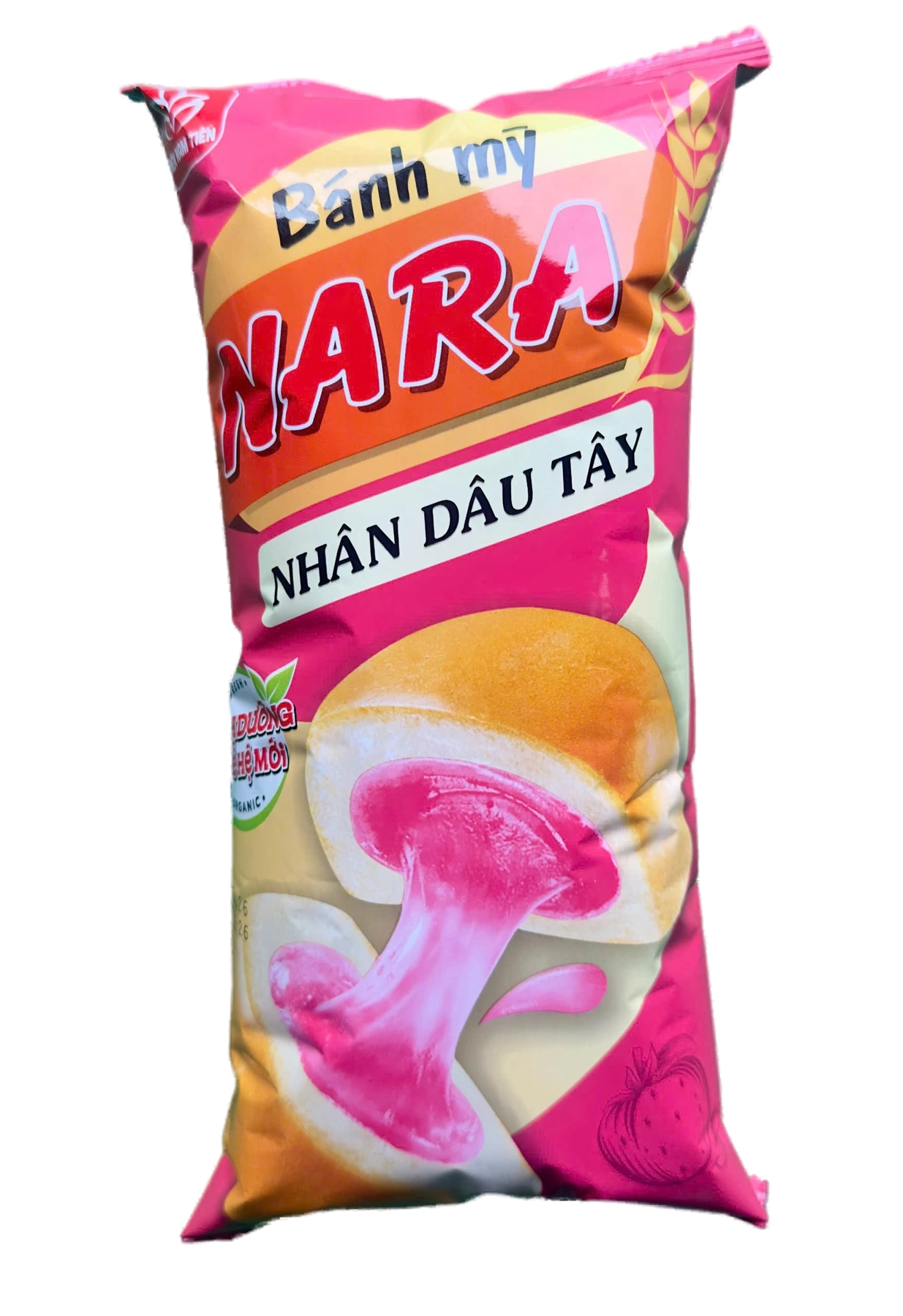 Bao bì bánh mỳ Nara nhân dâu tây trong ảnh sản phẩm được cung cấp