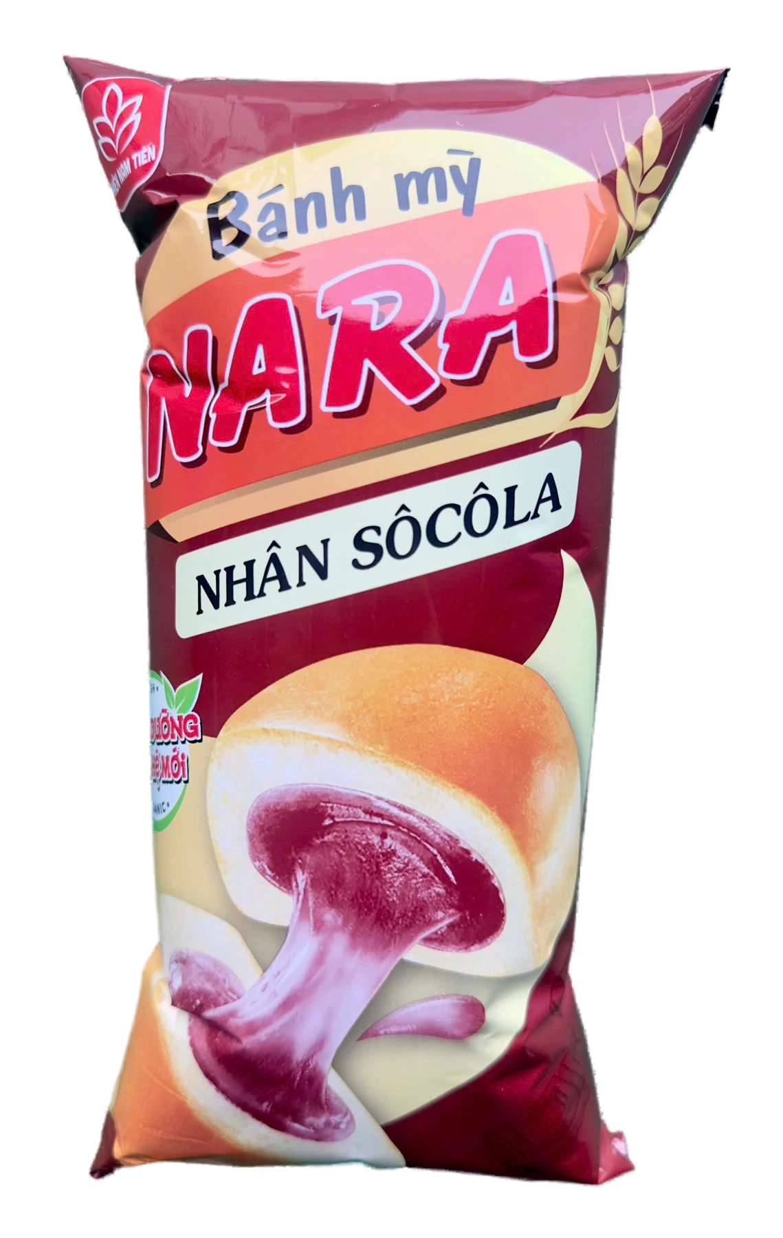 Bao bì bánh mỳ Nara nhân Socola trong ảnh sản phẩm được cung cấp
